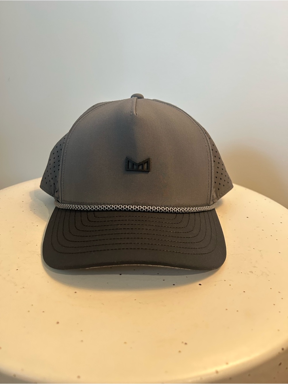 melin Odysea Rope Bulls Icon HYDRO Charcoal Black Rope Hat Snapback
